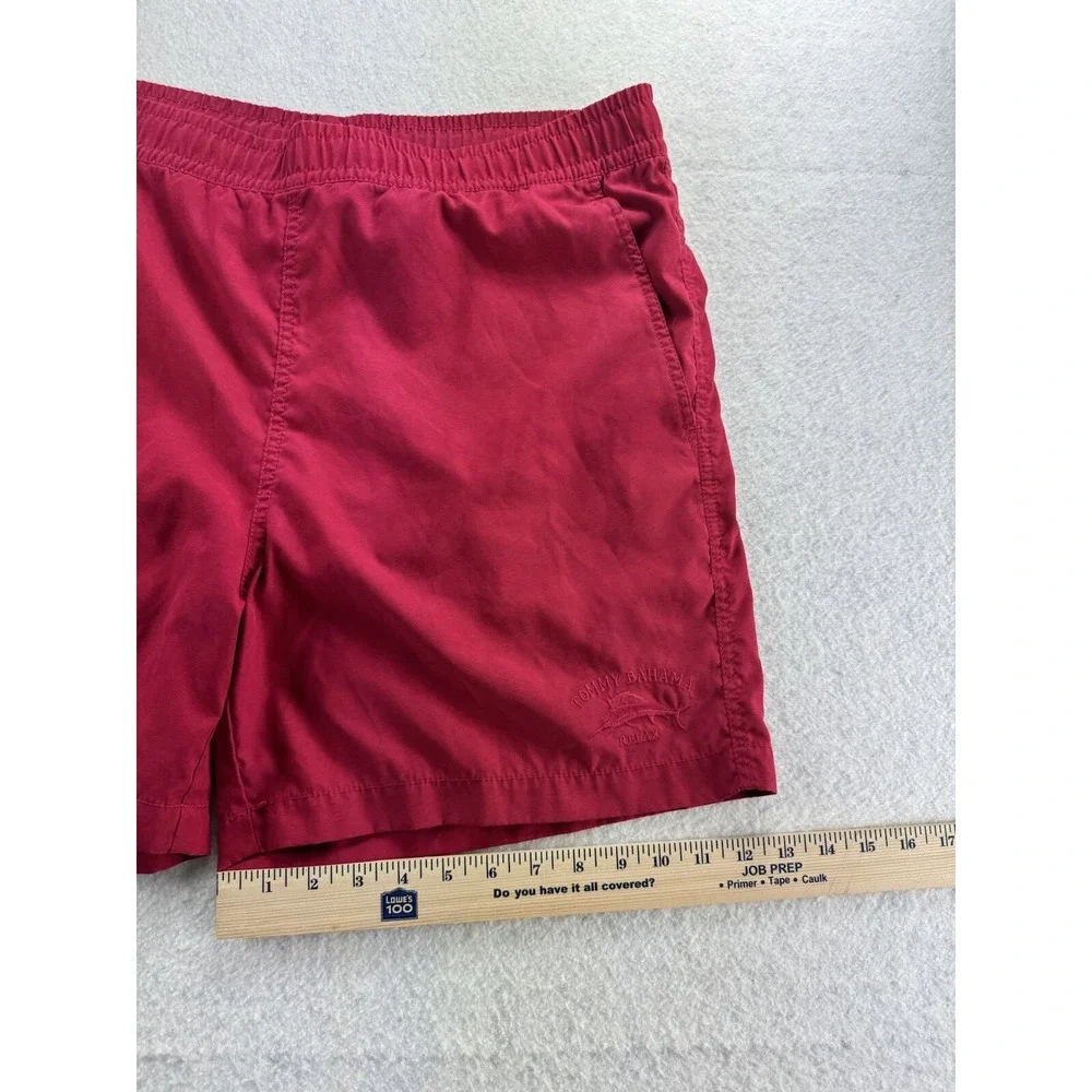 Tommy Bahama Mens Lined Swimsuit Trunks Shorts Red Tag Sz Med Best Fit Lg. 35-38
